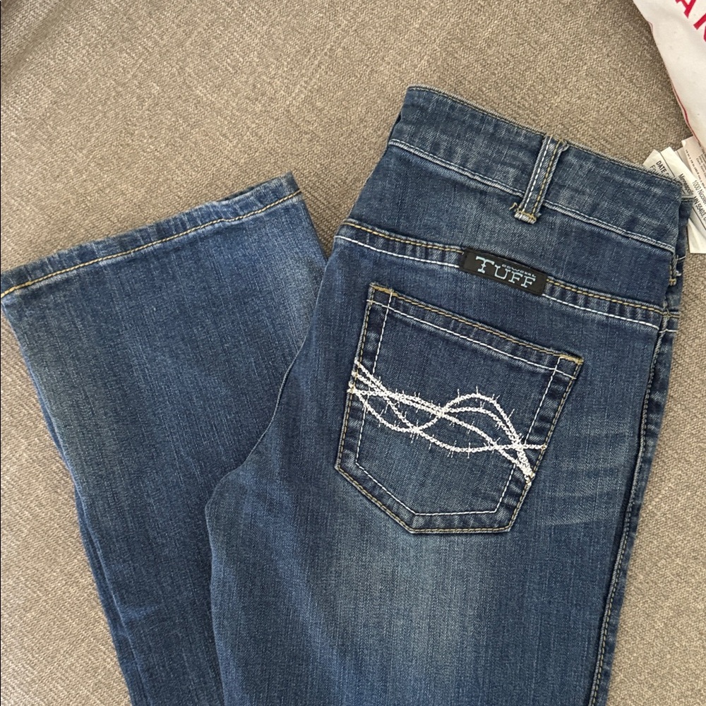 Women’s Cowgirl Tuff denim Boot Cut Jeans size 28x37.